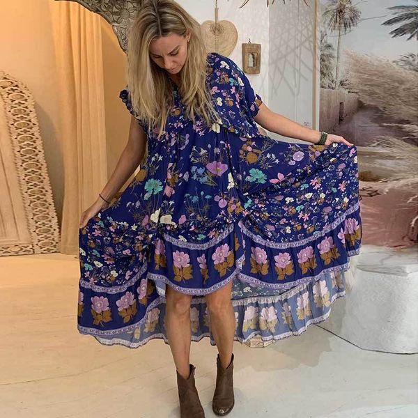 boho inspired navy floral boho dress frill hem v-neck loose gypsy style holiday summer dress causla chic women dress 2020 new, Black;gray
boho inspired navy floral boho dress frill hem v-neck loose gypsy style holiday summer dress causla chic women dress 2020 new, Black;gray