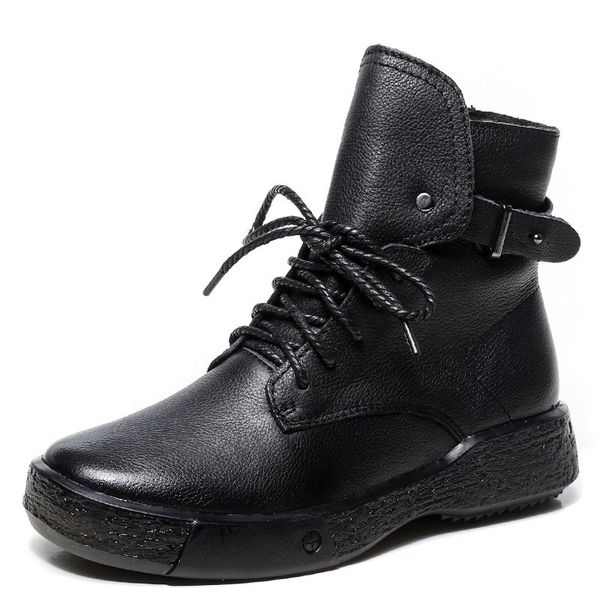 Winter Women Snow Boots Quality Genuine Cow Leather Flat Heel Fur Ankle Boots Women Martin Boots Soft Plush Warm Shoes
Winter Women Snow Boots Quality Genuine Cow Leather Flat Heel Fur Ankle Boots Women Martin Boots Soft Plush Warm Shoes