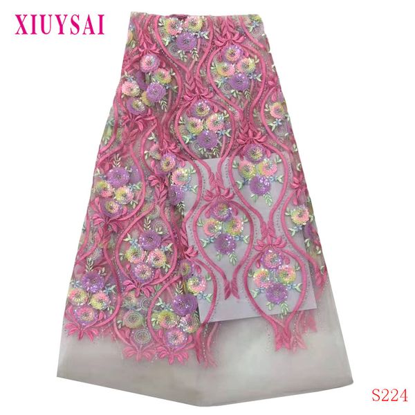 xiuysai sequins lace latest african lace fabric 3d flower applique afican french wedding fabric for dresss214, Pink;blue
xiuysai sequins lace latest african lace fabric 3d flower applique afican french wedding fabric for dresss214, Pink;blue