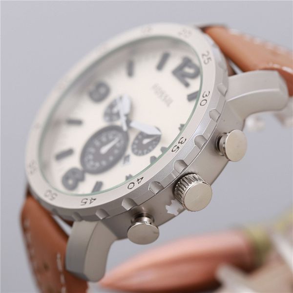 dropshipping united states brand men's fossiling watch big dial fashion military wristwatch design leather strap quartz watches for dor, Slivery;brown
dropshipping united states brand men's fossiling watch big dial fashion military wristwatch design leather strap quartz watches for dor, Slivery;brown
