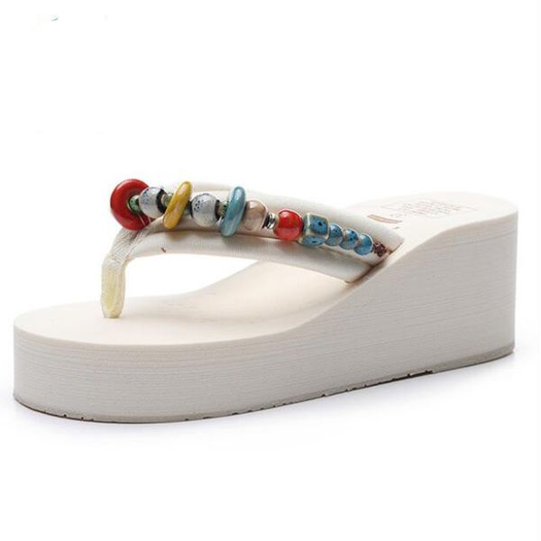 new handmade fashion women sandals platform zapatillas women shoes national style beading slippers beach flops solid slides sh45, Black
new handmade fashion women sandals platform zapatillas women shoes national style beading slippers beach flops solid slides sh45, Black