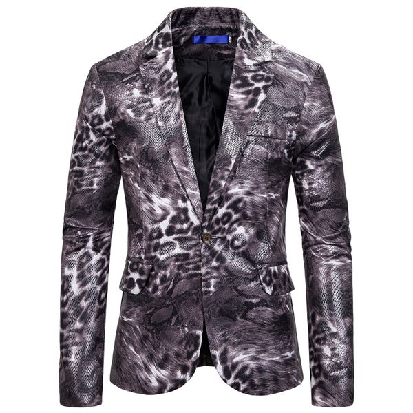 superior quality single button men blazers fashion leopard printing dj singers nightclub costume stylish suit jacket, White;black
superior quality single button men blazers fashion leopard printing dj singers nightclub costume stylish suit jacket, White;black
