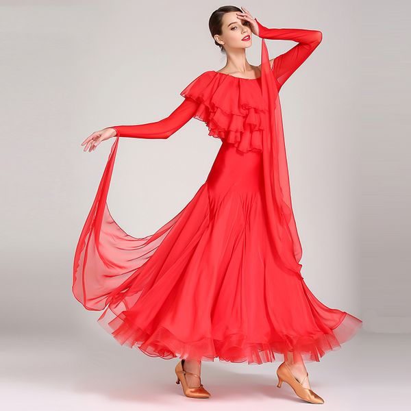 red ballroom dance dress for woman long sleeves waltz tango dance dresses standard ballroom dress rave clothes dqs1258, Black;red
red ballroom dance dress for woman long sleeves waltz tango dance dresses standard ballroom dress rave clothes dqs1258, Black;red