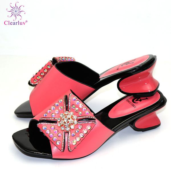 latest design plus size shoes women heel woman sandals 2019 summer nigerian women party wedding pumps decorated with rhinestone, Black
latest design plus size shoes women heel woman sandals 2019 summer nigerian women party wedding pumps decorated with rhinestone, Black