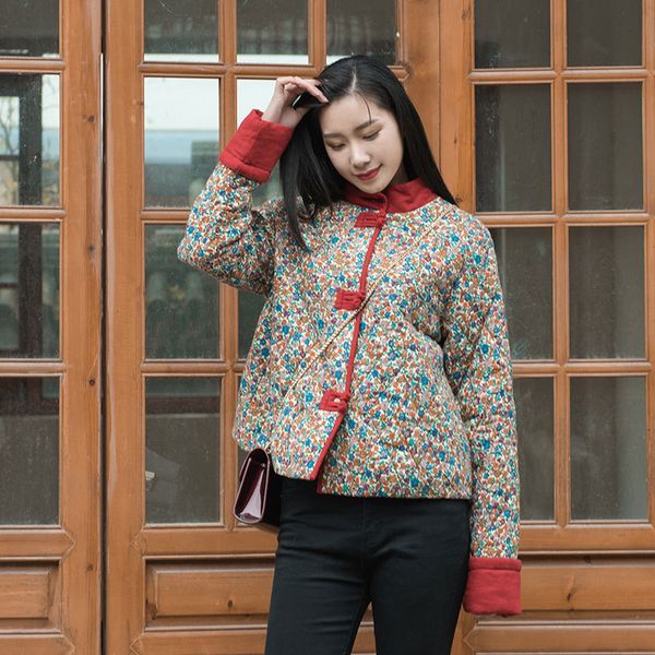 2018 winter new style cotton linen women's dress retro short cotton overcoat three-color selectable coat cotton-padded ja, Blue;black
2018 winter new style cotton linen women's dress retro short cotton overcoat three-color selectable coat cotton-padded ja, Blue;black