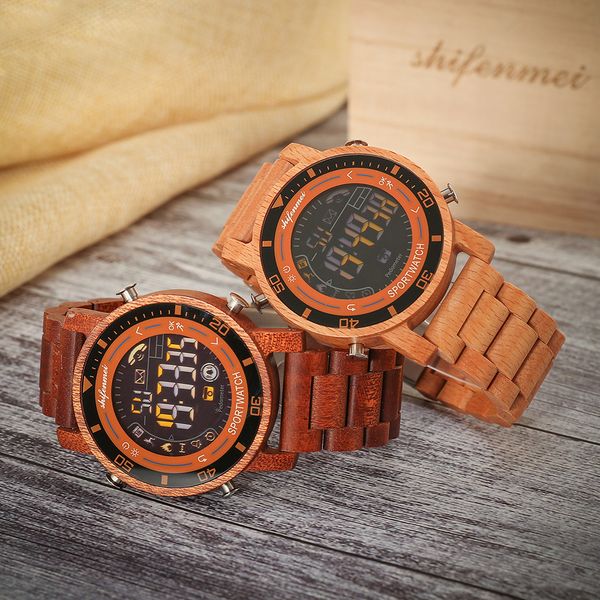shifenmei men's sports digital watch calculated steps information reminder call reminder men's wooden digital watch relogio de, Slivery;brown
shifenmei men's sports digital watch calculated steps information reminder call reminder men's wooden digital watch relogio de, Slivery;brown