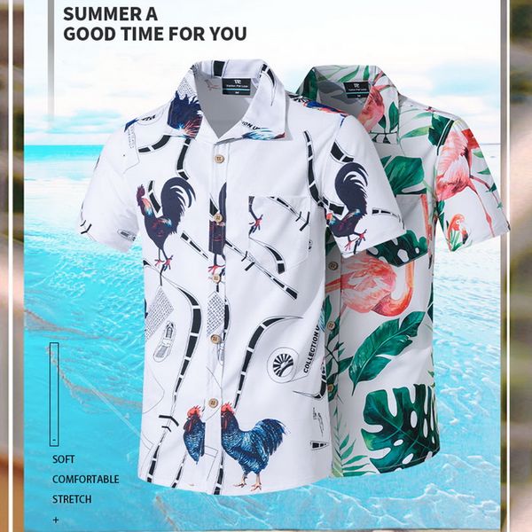 calofe summer new men's casual hawaiian print shirts fashion personality slim pattern short sleeve shirt clothing -5xl, White;black
calofe summer new men's casual hawaiian print shirts fashion personality slim pattern short sleeve shirt clothing -5xl, White;black