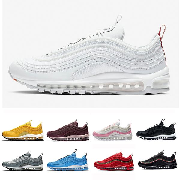 

Nike Air Max 97 2019 OG QS Tripel Белый Черный Металлик Золото Серебро Пуля PRM ​​БЕЛЫЙ 3M Premium Мужская обувь для мужчин, женщин ShopPobs