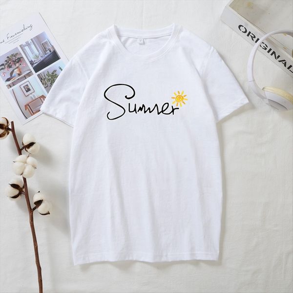 pure cotton 2020 short-sleeved female student loose t-shirt round neck couple suit half-sleeved summer women's fashion, White
pure cotton 2020 short-sleeved female student loose t-shirt round neck couple suit half-sleeved summer women's fashion, White
