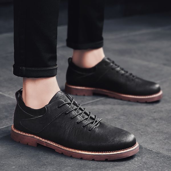 2019 autumn winter new men shoes classic men dress shoes leather outdoor formal flats business sneakers %1118, Black
2019 autumn winter new men shoes classic men dress shoes leather outdoor formal flats business sneakers %1118, Black