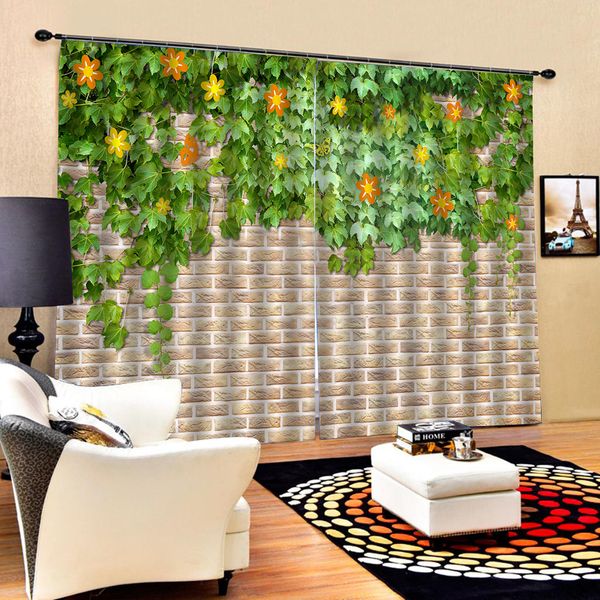 beautiful p fashion customized 3d curtains brown brick green leaf curtains blackout curtains
beautiful p fashion customized 3d curtains brown brick green leaf curtains blackout curtains