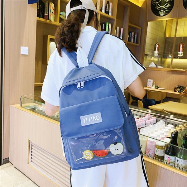 clear women backpacks ulzzang nylong school bag for teenage girl large capcity ita bookbag casual travel bags satchel feminina
clear women backpacks ulzzang nylong school bag for teenage girl large capcity ita bookbag casual travel bags satchel feminina
