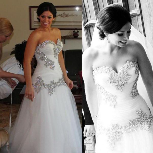 pnina tornai sweetheart wedding dress vintage a-line crystals tulle lace up back bridal dresses formal bride party gown, White
pnina tornai sweetheart wedding dress vintage a-line crystals tulle lace up back bridal dresses formal bride party gown, White