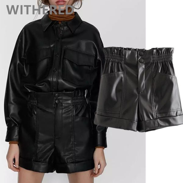 dave&di 2020 new spring england high street vintage high waist leather pu harem momshorts women short feminino women shorts, White;black
dave&di 2020 new spring england high street vintage high waist leather pu harem momshorts women short feminino women shorts, White;black