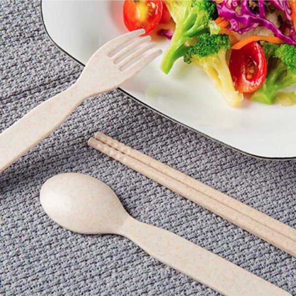 exquisite health environmental wheat platycodon straw cutlery set portable camping tablewarel spoon fork chopsticks
exquisite health environmental wheat platycodon straw cutlery set portable camping tablewarel spoon fork chopsticks