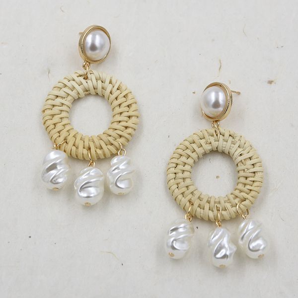 handmade wicker rattan earrings summer pearl earring for women statement natural earrings fashion jewelry oorbellen voor vrouwen, Silver
handmade wicker rattan earrings summer pearl earring for women statement natural earrings fashion jewelry oorbellen voor vrouwen, Silver