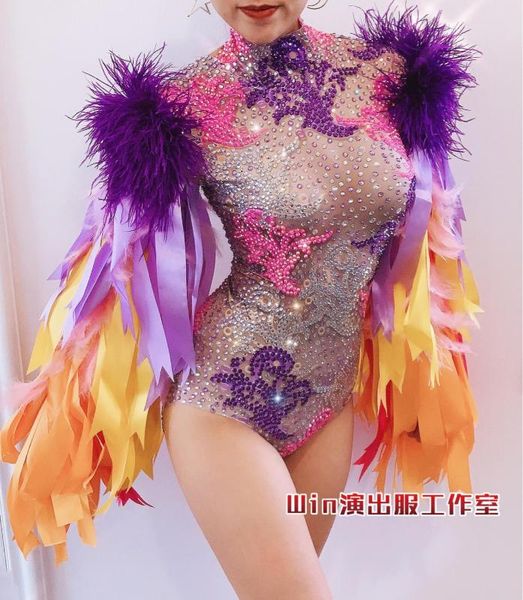 fashion stage wear ribbon strip feather sleeve rhinestone bodysuit women nightclub ds bar party outfit performance dance costume, Black;red
fashion stage wear ribbon strip feather sleeve rhinestone bodysuit women nightclub ds bar party outfit performance dance costume, Black;red