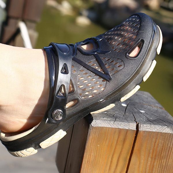 men slippers summer breathable hollow beach walking casual sandal -opk, Black
men slippers summer breathable hollow beach walking casual sandal -opk, Black