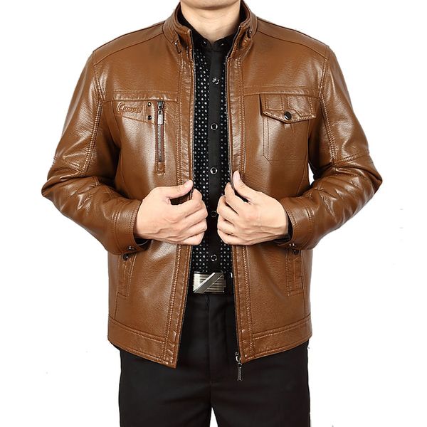 2017 leisure leather jackets and coats crime stand collar . men's leather jackets pure color imitation, Black
2017 leisure leather jackets and coats crime stand collar . men's leather jackets pure color imitation, Black