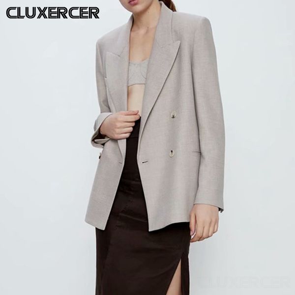 2020 новые весна осень женщины пиджаки жакеты элегантный двойной брестед твердая женский офис леди костюм, White;black 
2020 новые весна осень женщины пиджаки жакеты элегантный двойной брестед твердая женский офис леди костюм, White;black