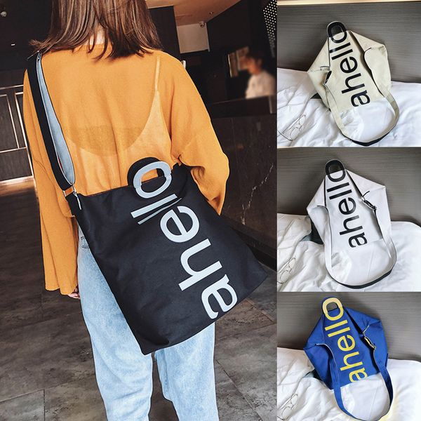 fashion women letter canvas messenger bag shoulder bag solid color korean version hand travel borsa donna#35
fashion women letter canvas messenger bag shoulder bag solid color korean version hand travel borsa donna#35
