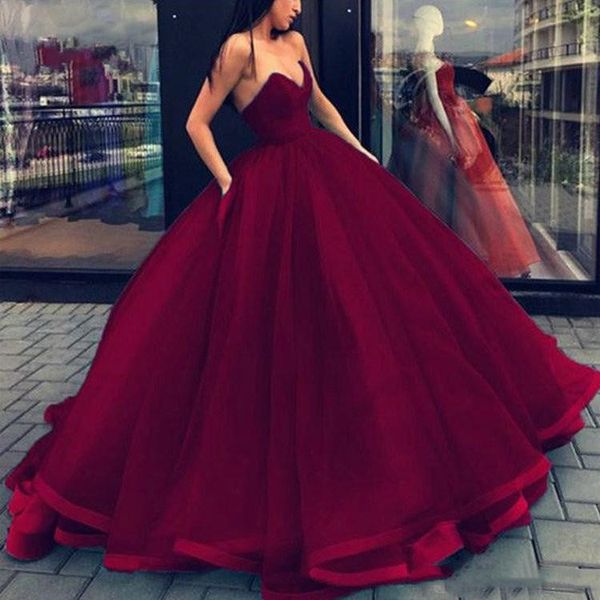 burgundy wedding dresses strapless modern a-line corset back bridal gowns tull satiln ball gown wedding dresses, White
burgundy wedding dresses strapless modern a-line corset back bridal gowns tull satiln ball gown wedding dresses, White