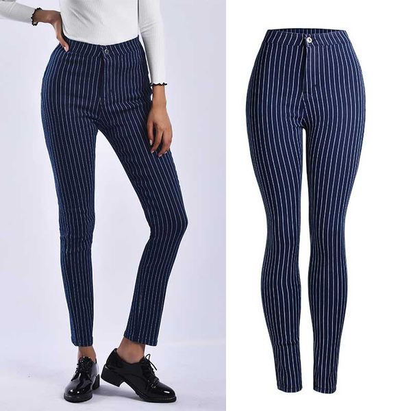 women 3xl blue stripe jeans with high waist striped jeans femme big sizes slim pencil trouser skinny office casula denim pants
women 3xl blue stripe jeans with high waist striped jeans femme big sizes slim pencil trouser skinny office casula denim pants