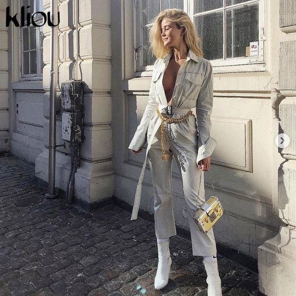 kliou full sleeve trun-down collar button female jumpsuits 2020 autumn winter 100% cotton full length sashes women jumpsuits, Black;white
kliou full sleeve trun-down collar button female jumpsuits 2020 autumn winter 100% cotton full length sashes women jumpsuits, Black;white