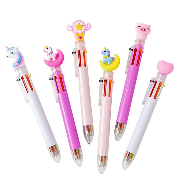 24 pcs/lot unicorn cat claw flamingo 6 colors ballpoint pen cute multicolor roll ball pens school supplies stationery gift, Blue;orange
24 pcs/lot unicorn cat claw flamingo 6 colors ballpoint pen cute multicolor roll ball pens school supplies stationery gift, Blue;orange
