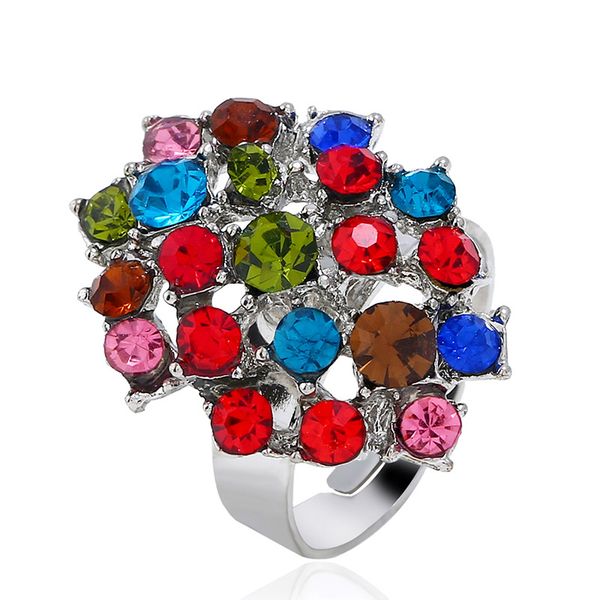 explosive accessories creative selling japanese and korean fashion ring opening adjustable diamond-inlaid flower ring, Silver
explosive accessories creative selling japanese and korean fashion ring opening adjustable diamond-inlaid flower ring, Silver