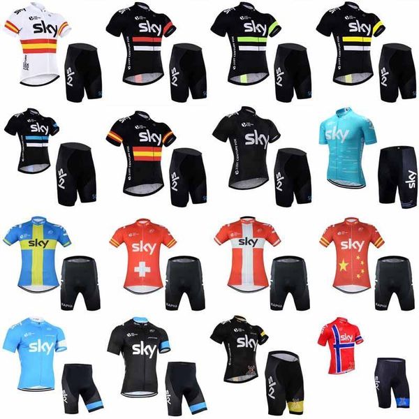 2020 sky team cycling short sleeves jersey shorts sets 2020 bike clothing suits quick dry front zipper wearable breathable 012501f, Black;red
2020 sky team cycling short sleeves jersey shorts sets 2020 bike clothing suits quick dry front zipper wearable breathable 012501f, Black;red