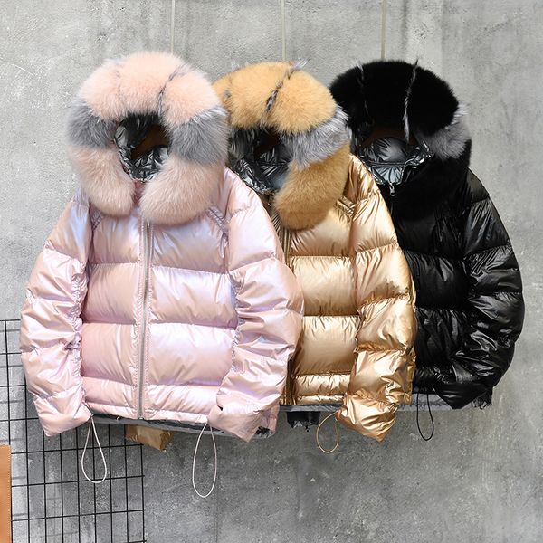 fmfssom winter jacket women real fur collar silver golden duck down coat double sided hooded parkas waterproof zipper outerwear, Black
fmfssom winter jacket women real fur collar silver golden duck down coat double sided hooded parkas waterproof zipper outerwear, Black