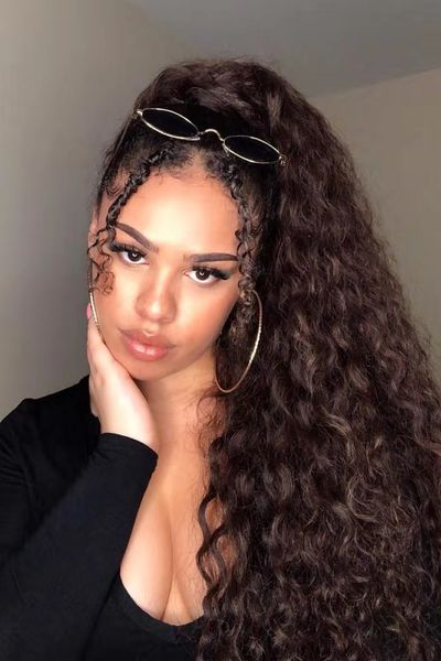 2020 sleek long gorgeous curly ponytail extension naturally human hair braid weave high pony tail hairpiece 160g, Black
2020 sleek long gorgeous curly ponytail extension naturally human hair braid weave high pony tail hairpiece 160g, Black
