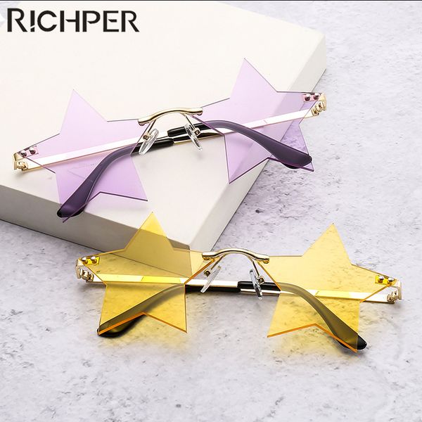 new fashion frameless sunglasses women men prom party sun glasses unique personalized pentagram glasses five stars sun mirror, White;black
new fashion frameless sunglasses women men prom party sun glasses unique personalized pentagram glasses five stars sun mirror, White;black
