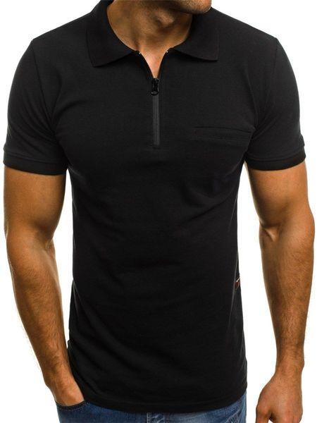 designer clothes mens polo zipper decoration luxury mens casual summer short business sleeve solid fashion exihr, Black
designer clothes mens polo zipper decoration luxury mens casual summer short business sleeve solid fashion exihr, Black