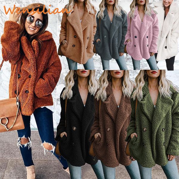 teddy faux fur coat winter jacket women plus size women's jacket overcoat lapel outerwear with fur female fourrure femme futro, Black
teddy faux fur coat winter jacket women plus size women's jacket overcoat lapel outerwear with fur female fourrure femme futro, Black