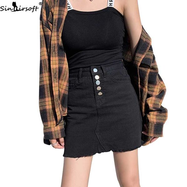 high waist women mini denim skirts pencil solid slim pocket female jeans button skirt 2020 summer fashion ladies clothes, Black 
high waist women mini denim skirts pencil solid slim pocket female jeans button skirt 2020 summer fashion ladies clothes, Black
