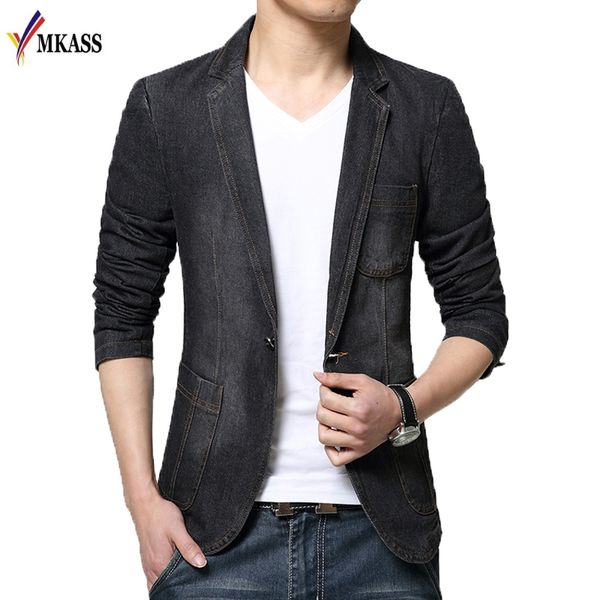 2019 spring autumn blazer men cotton denim smart casual men jacket slim fit suits brand clothing plus size m-3xl, White;black
2019 spring autumn blazer men cotton denim smart casual men jacket slim fit suits brand clothing plus size m-3xl, White;black