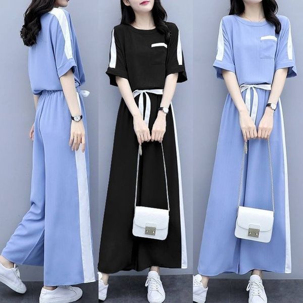 fashion women summer lady split 2 piece sports suit set female casual cotton blend long dress suit lady o neck solid clothing, Gray
fashion women summer lady split 2 piece sports suit set female casual cotton blend long dress suit lady o neck solid clothing, Gray