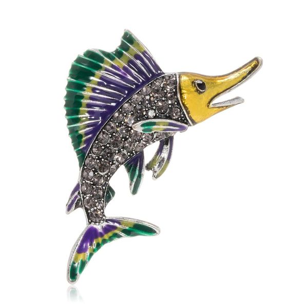 new fashion creative animal tuna brooches jewelry drop oil ancient silver metal color australia crystal brooches for women, Gray
new fashion creative animal tuna brooches jewelry drop oil ancient silver metal color australia crystal brooches for women, Gray