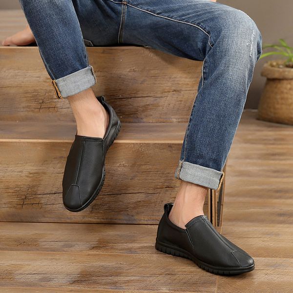 classics fashion men casual leather shoes solid genuine leather flat loafer driving shoes spring autumm comfy slip on footwear, Black
classics fashion men casual leather shoes solid genuine leather flat loafer driving shoes spring autumm comfy slip on footwear, Black