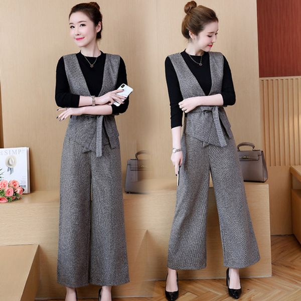 goddess 3 piece set women wide leg trousers suit set conjunto feminino woman suit tracksuit women ukraine falda casaco, Gray
goddess 3 piece set women wide leg trousers suit set conjunto feminino woman suit tracksuit women ukraine falda casaco, Gray
