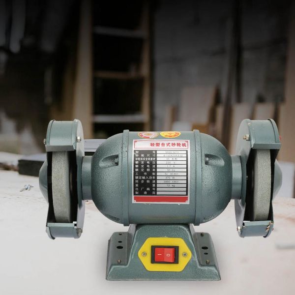 6 inch electric bench grinder polishing machine twin grindstone 370w 3000r/min for multiple purposes
6 inch electric bench grinder polishing machine twin grindstone 370w 3000r/min for multiple purposes