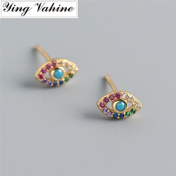 ying vahine new arrival evil eyes earring 100% 925 sterling silver multicolor mini zircons blue eyes stud earrings for women, Golden;silver
ying vahine new arrival evil eyes earring 100% 925 sterling silver multicolor mini zircons blue eyes stud earrings for women, Golden;silver