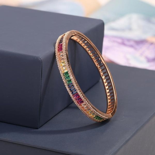 bangle women's fashion bracelet zircon rainbow color block one piece accessory smart gift, Black
bangle women's fashion bracelet zircon rainbow color block one piece accessory smart gift, Black