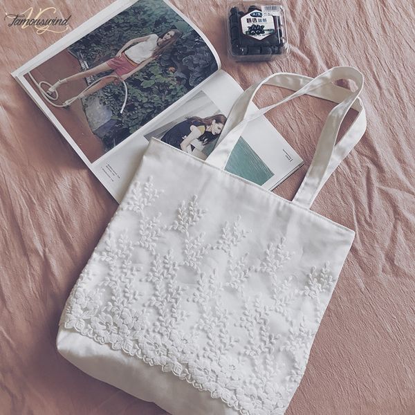 women lace canvas bag simple clean cloth shoulder bag ladies environmental handbags white pink tote zipper purse beach bags
women lace canvas bag simple clean cloth shoulder bag ladies environmental handbags white pink tote zipper purse beach bags