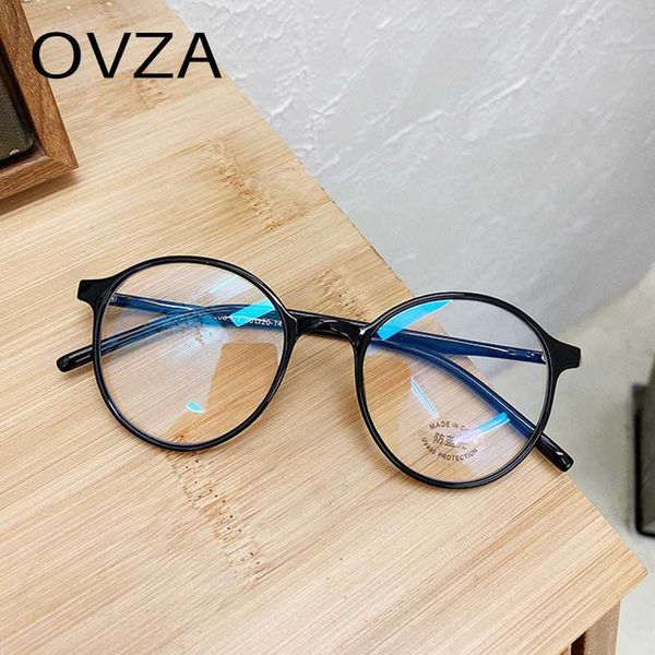 ovza retro blue blocking glasses women optical eyeglass frame tr90 oval men transparent lens s4098, White;black
ovza retro blue blocking glasses women optical eyeglass frame tr90 oval men transparent lens s4098, White;black