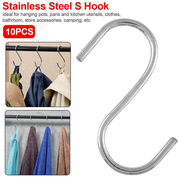 10pcs/set stainless steel kitchen hanging hanger storage holders organizer household home essential useful new s shaped hooks
10pcs/set stainless steel kitchen hanging hanger storage holders organizer household home essential useful new s shaped hooks