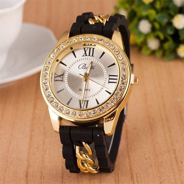 women watch brand fashion casual quartz watches ladies dress sport rhinestone dial chain wristwatches, Slivery;brown
women watch brand fashion casual quartz watches ladies dress sport rhinestone dial chain wristwatches, Slivery;brown