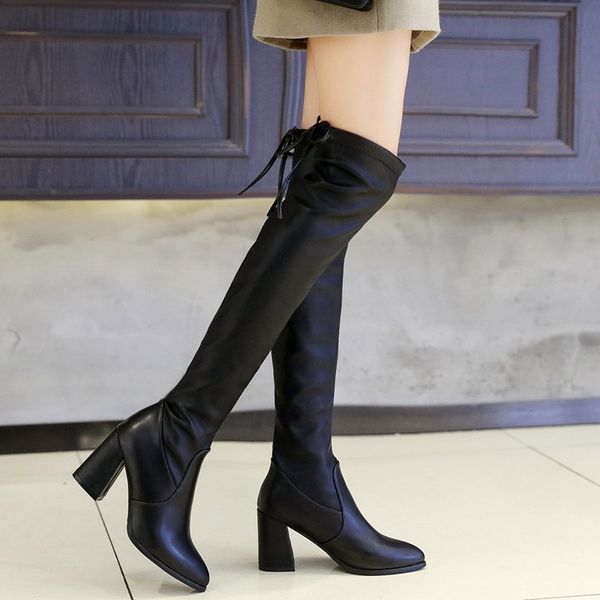 2018 women boots stretch pu leather over the knee high ladies party high heels platform shoes woman black
2018 women boots stretch pu leather over the knee high ladies party high heels platform shoes woman black